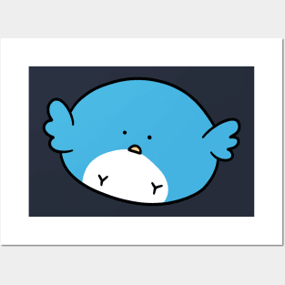 Blue Bird Blob Posters and Art